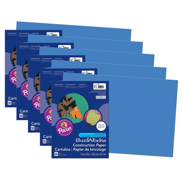 Prang Construction Paper, Blue, 12in. x 18in. Sheets, 250PK P7407